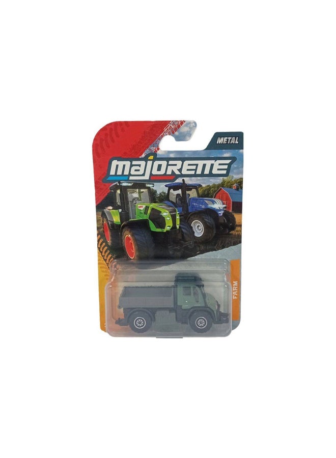 Majorette Metal Farm Premium Mercedes Benz Unimog U530 Die-cast Vehicle (1:64, Green/Grey) - Image 1